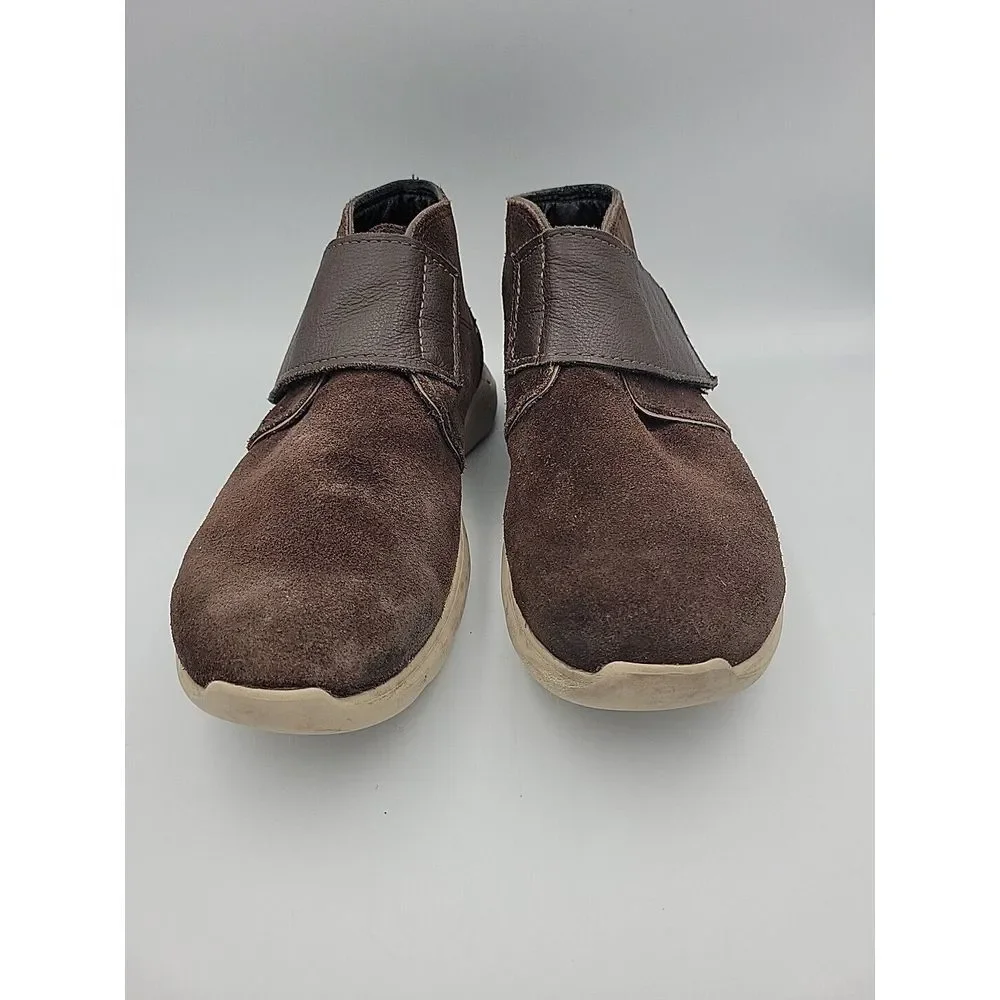 Crocs Kinsale Men's Sz 8 Triple Comfort Brown‎ Suede Chukka Boots Hook And Loop